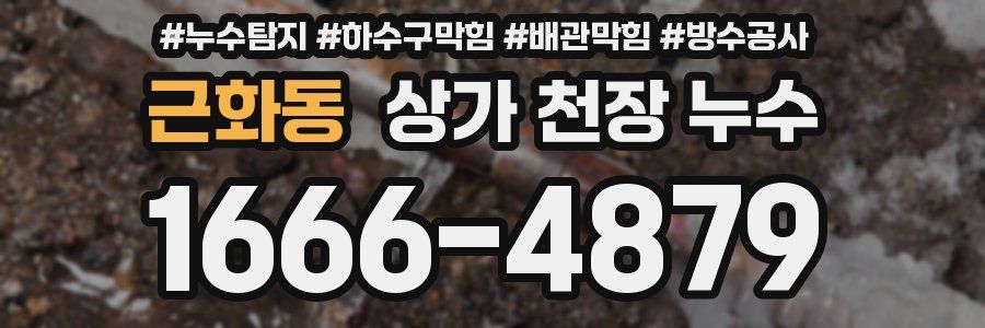 근화동 상가 천장 누수