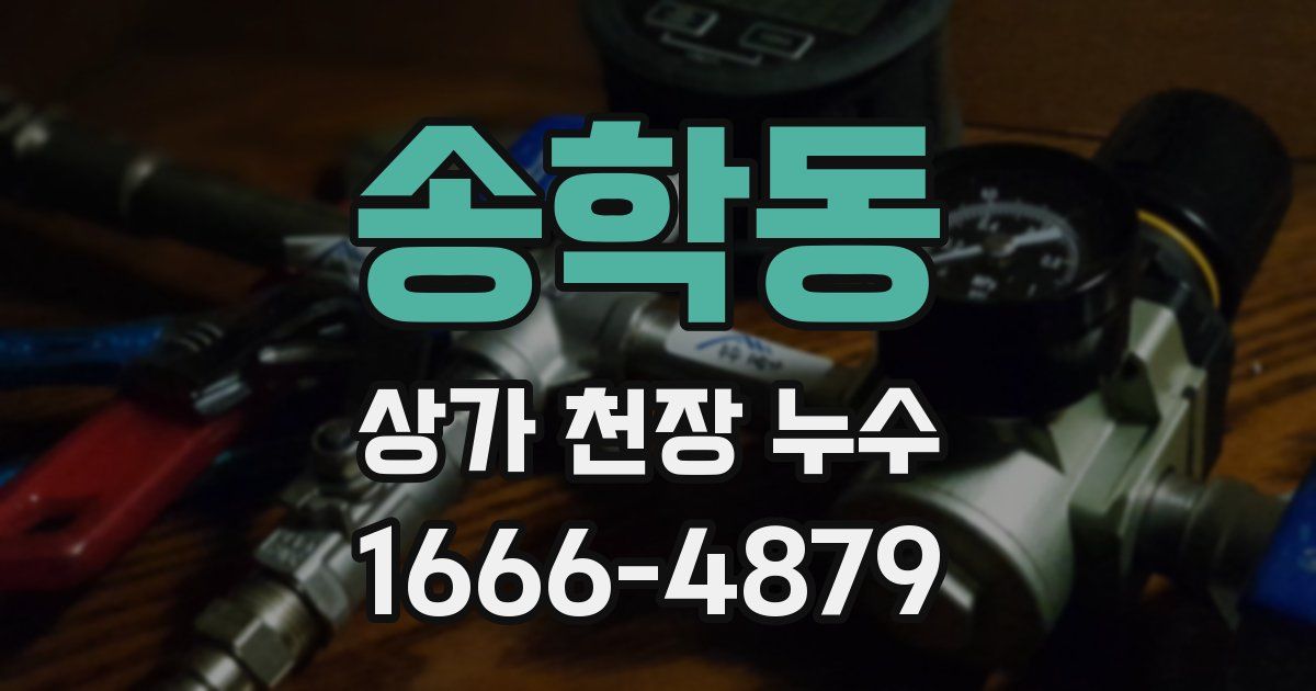 송학동 상가 천장 누수