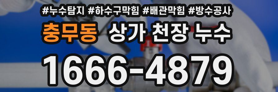 충무동 상가 천장 누수
