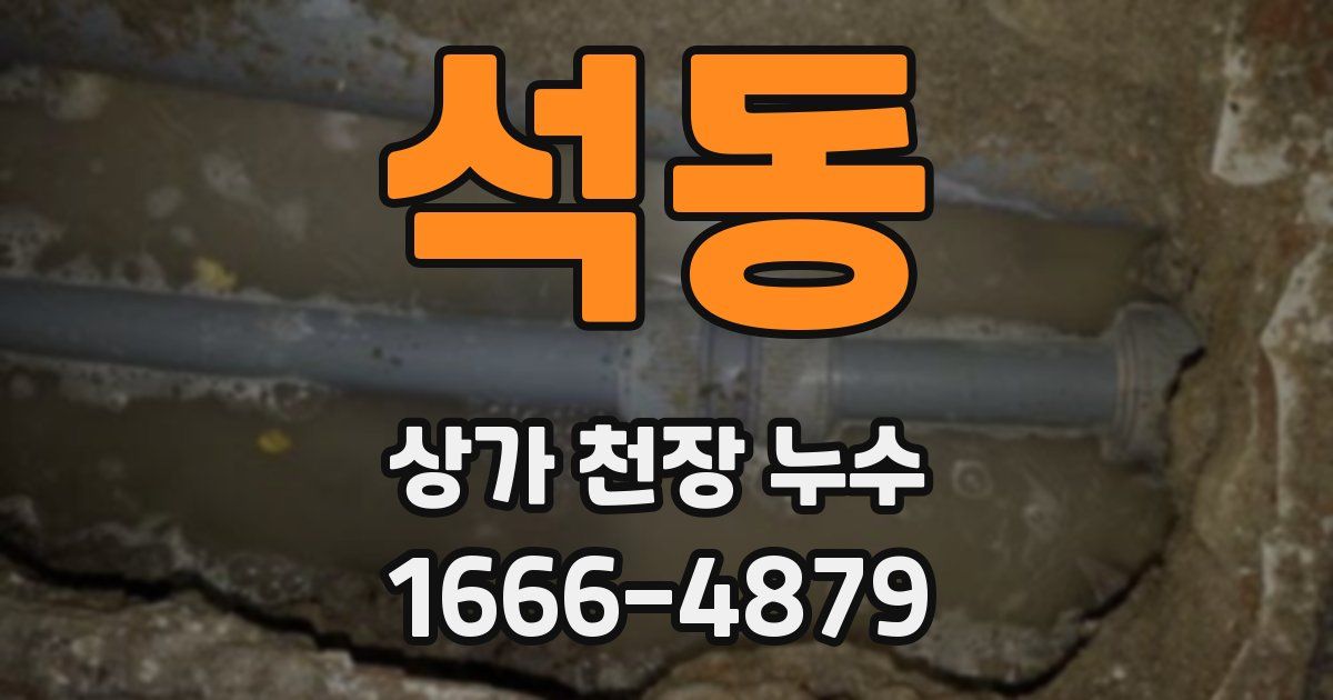 석동 상가 천장 누수