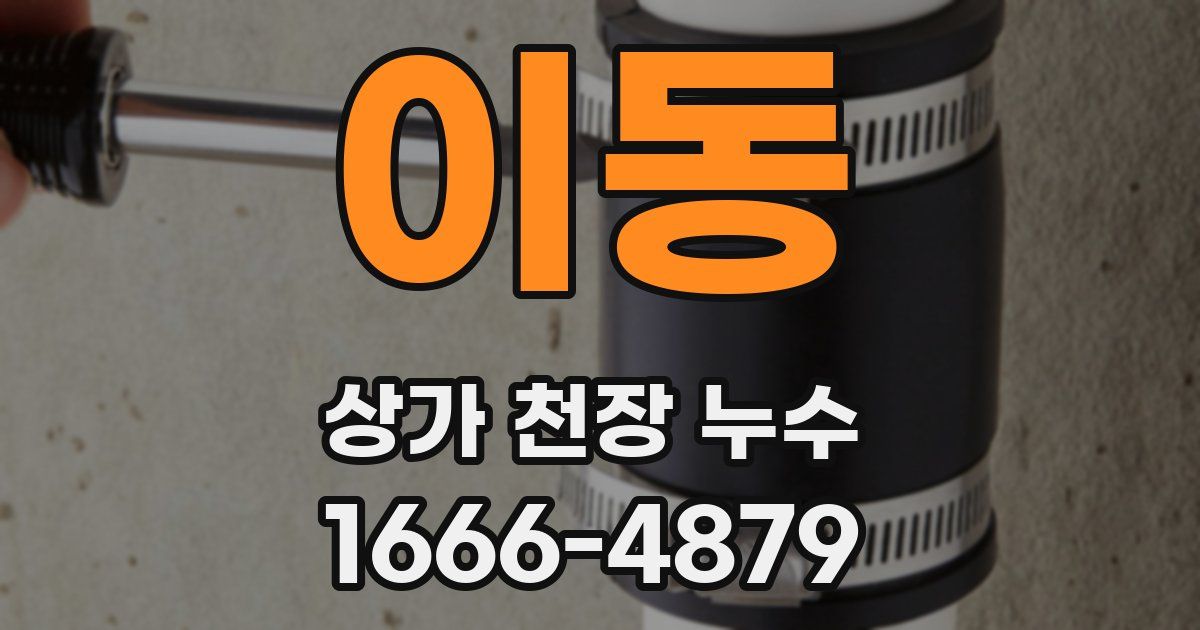 이동 상가 천장 누수