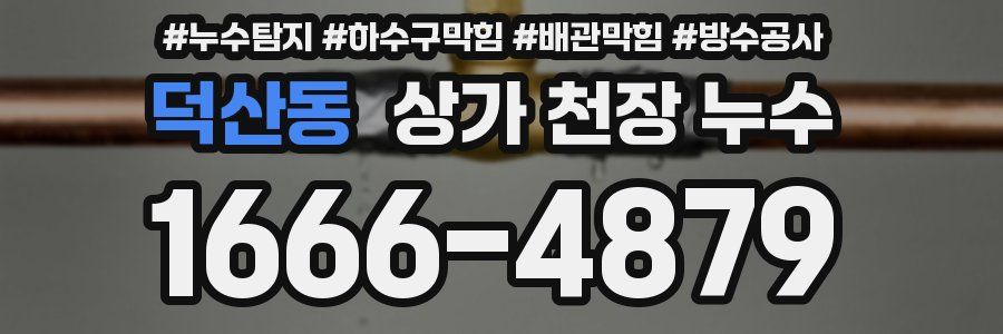 덕산동 상가 천장 누수