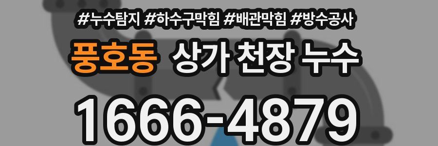 풍호동 상가 천장 누수