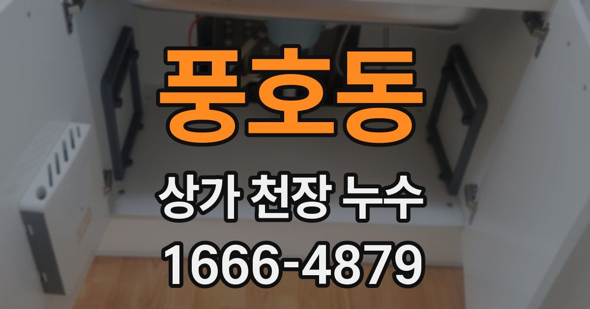 풍호동 상가 천장 누수