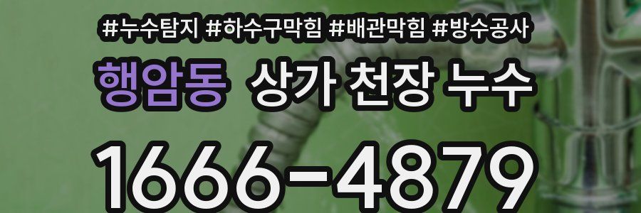 행암동 상가 천장 누수