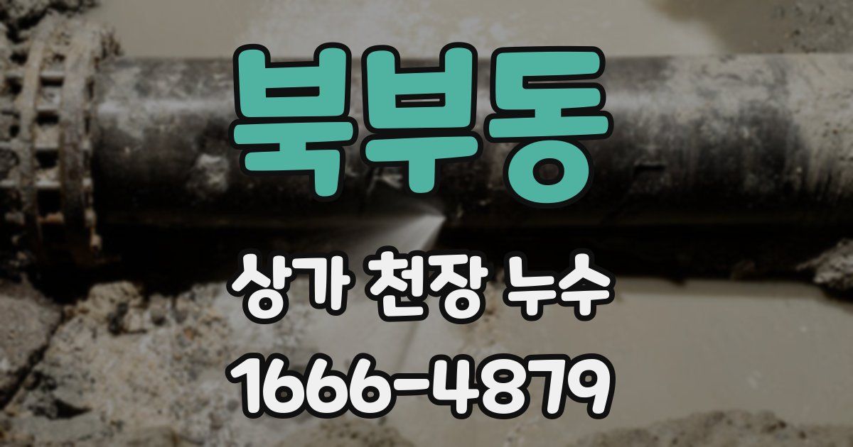 북부동 상가 천장 누수