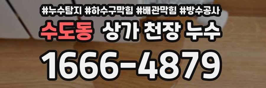 수도동 상가 천장 누수
