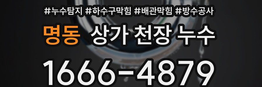 명동 상가 천장 누수
