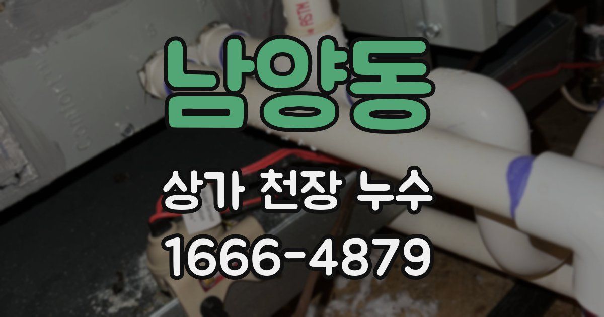 남양동 상가 천장 누수