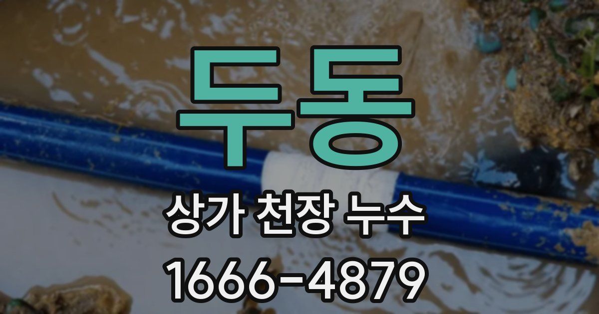 두동 상가 천장 누수