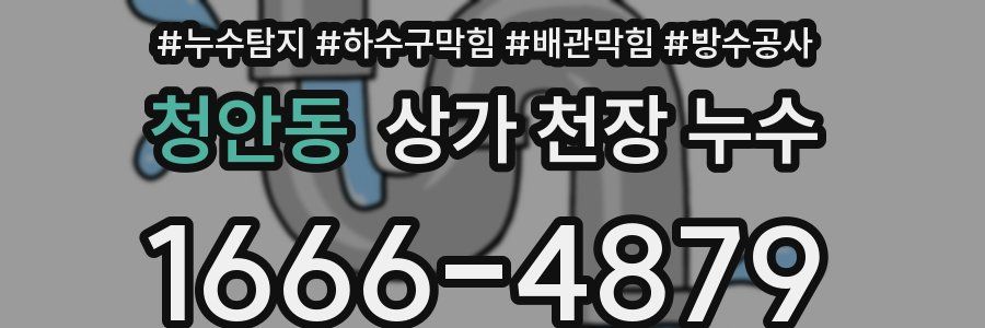 청안동 상가 천장 누수