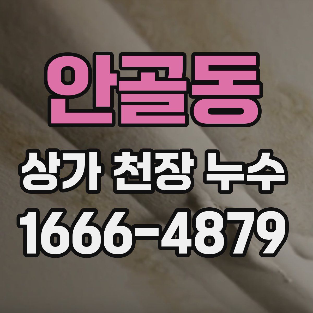 안골동 상가 천장 누수