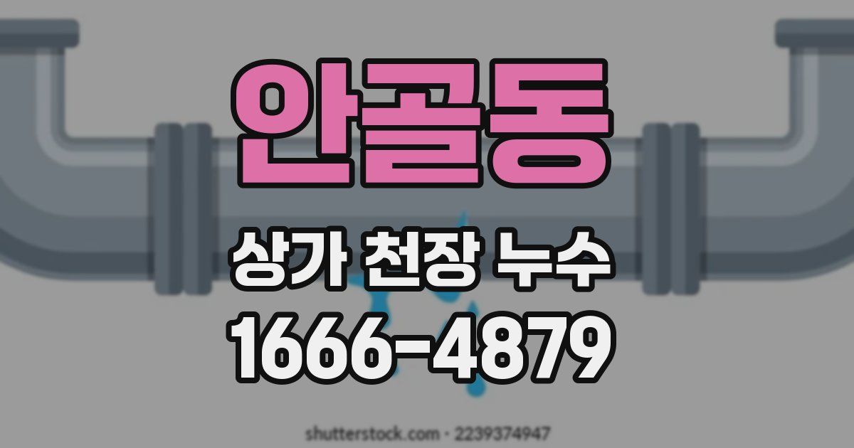 안골동 상가 천장 누수