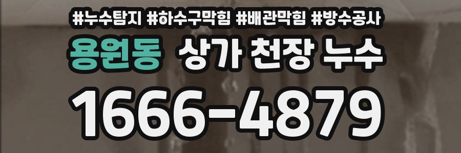 용원동 상가 천장 누수