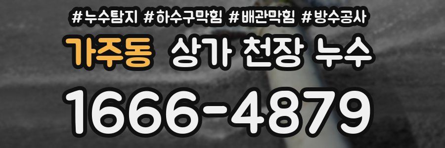 가주동 상가 천장 누수