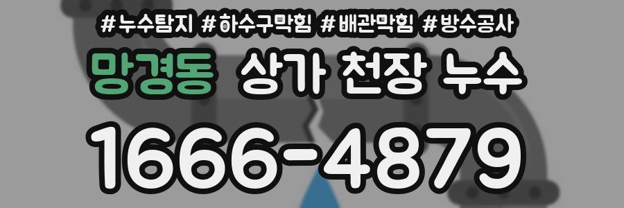 망경동 상가 천장 누수