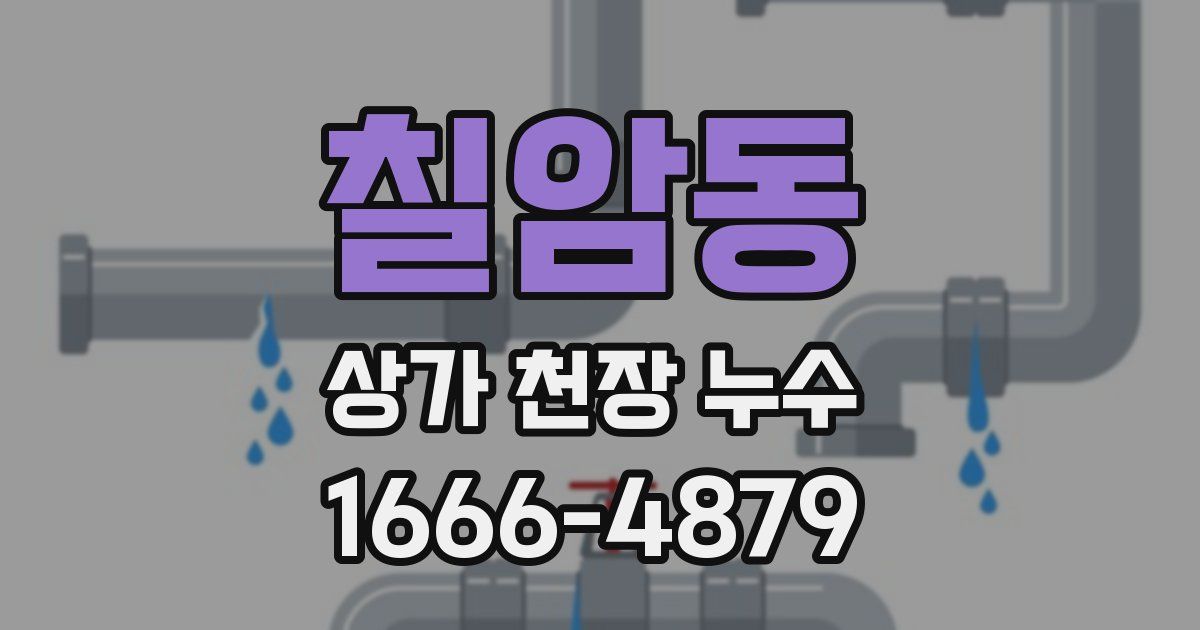 칠암동 상가 천장 누수