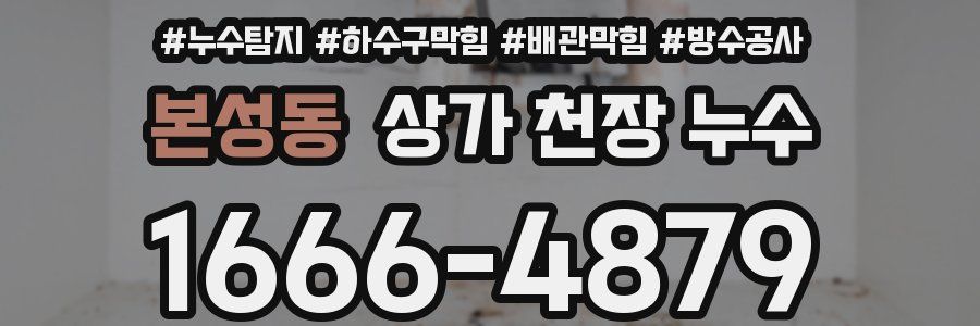 본성동 상가 천장 누수