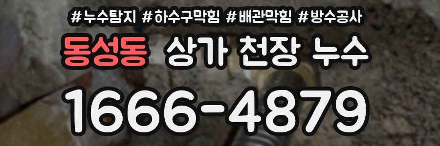 동성동 상가 천장 누수