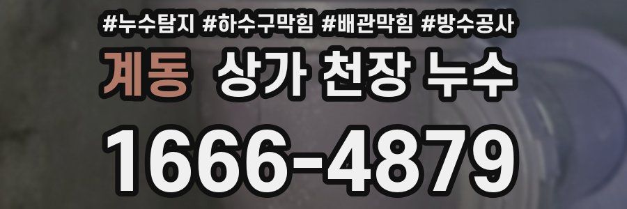 계동 상가 천장 누수