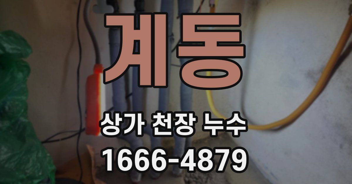 계동 상가 천장 누수