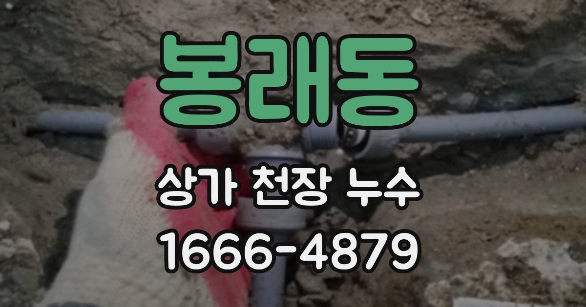 봉래동 상가 천장 누수