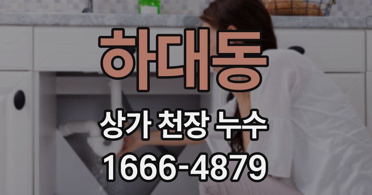 하대동 상가 천장 누수