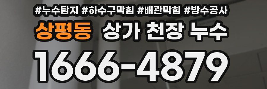 상평동 상가 천장 누수