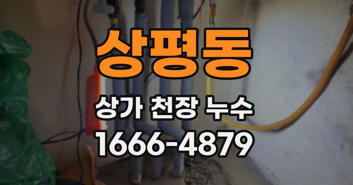 상평동 상가 천장 누수