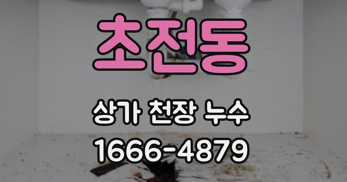 초전동 상가 천장 누수