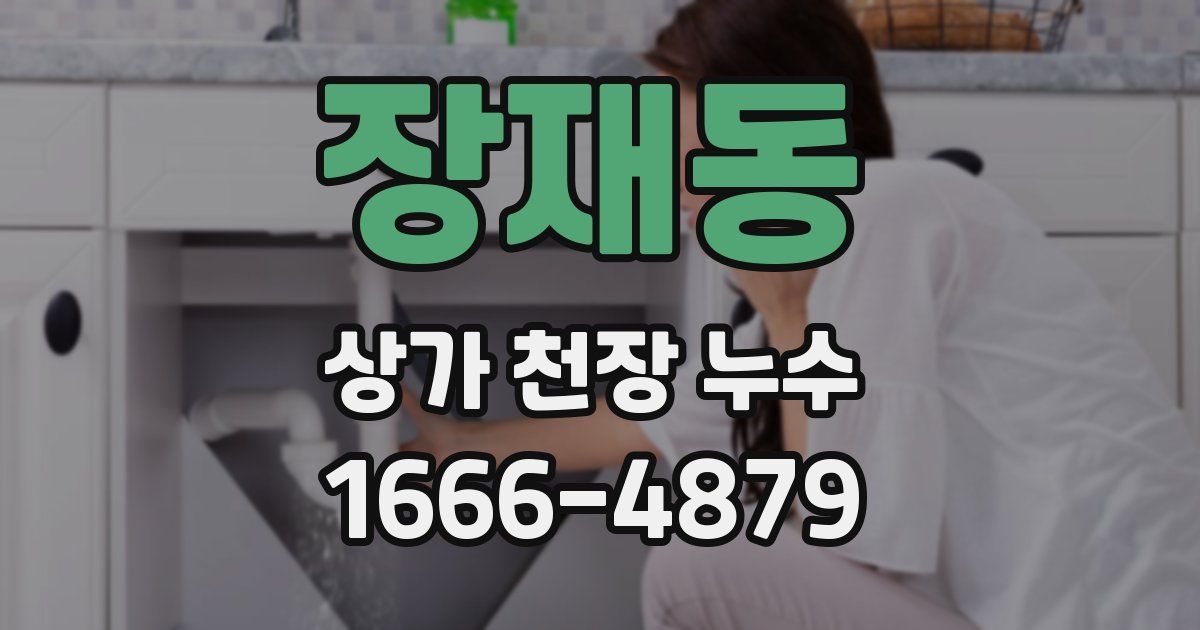장재동 상가 천장 누수