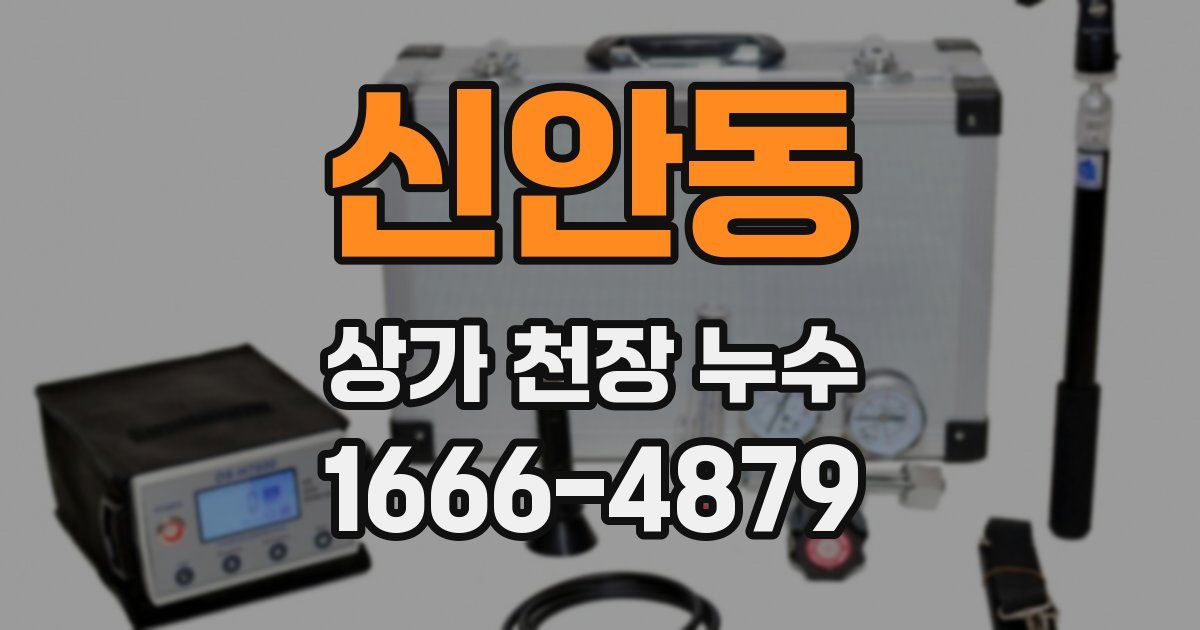 신안동 상가 천장 누수