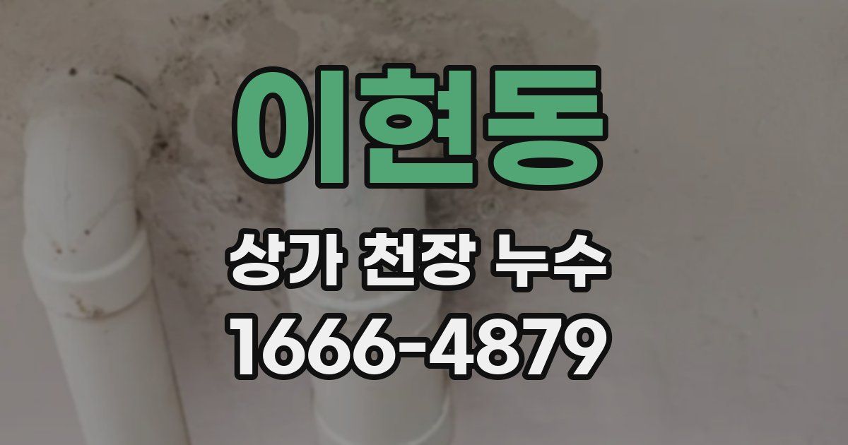 이현동 상가 천장 누수