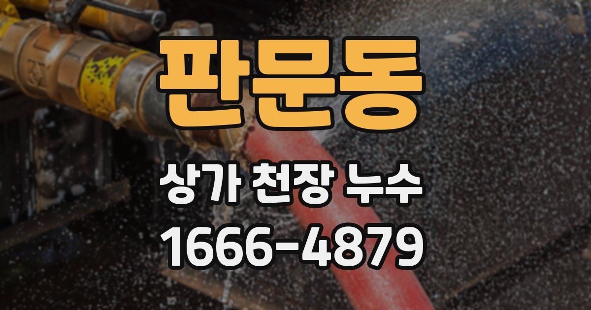 판문동 상가 천장 누수