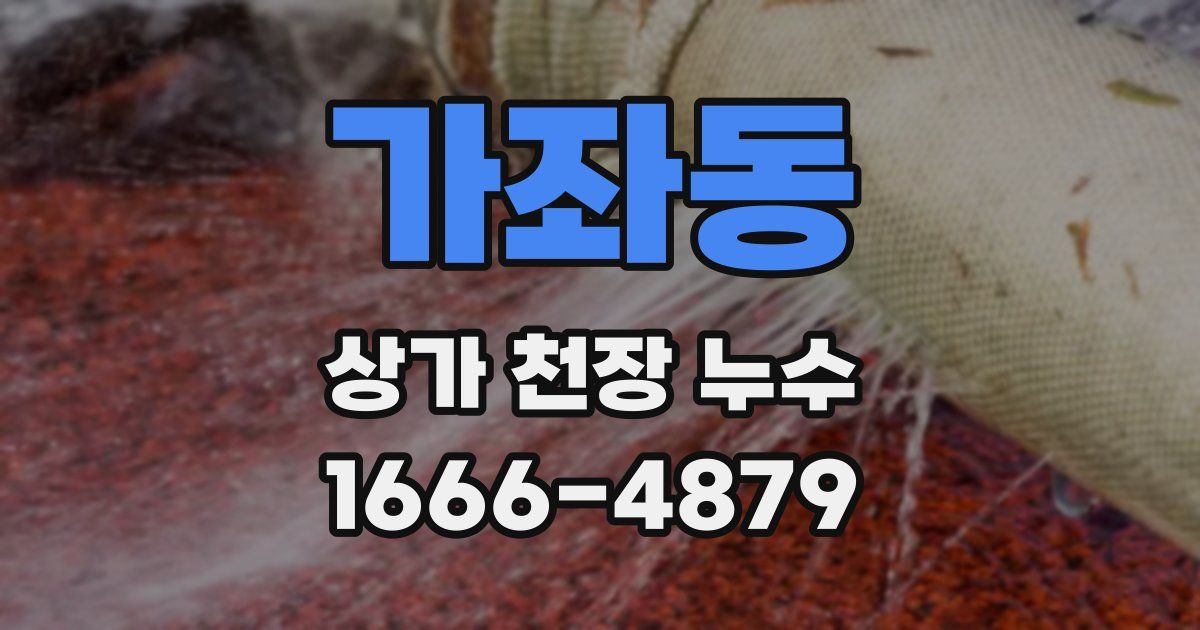 가좌동 상가 천장 누수