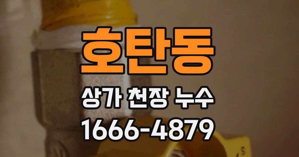 호탄동 상가 천장 누수