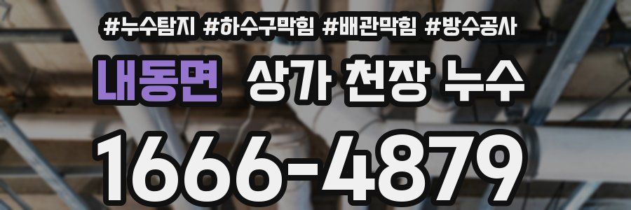 내동면 상가 천장 누수