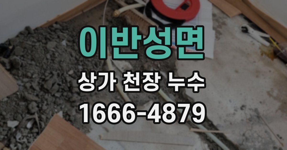 이반성면 상가 천장 누수