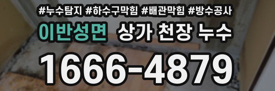 이반성면 상가 천장 누수