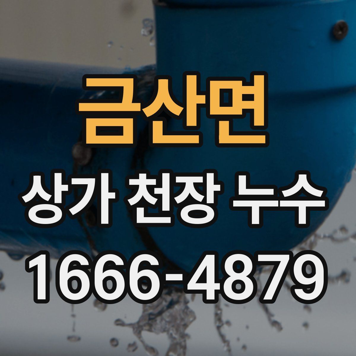 금산면 상가 천장 누수