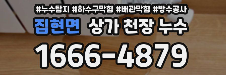 집현면 상가 천장 누수