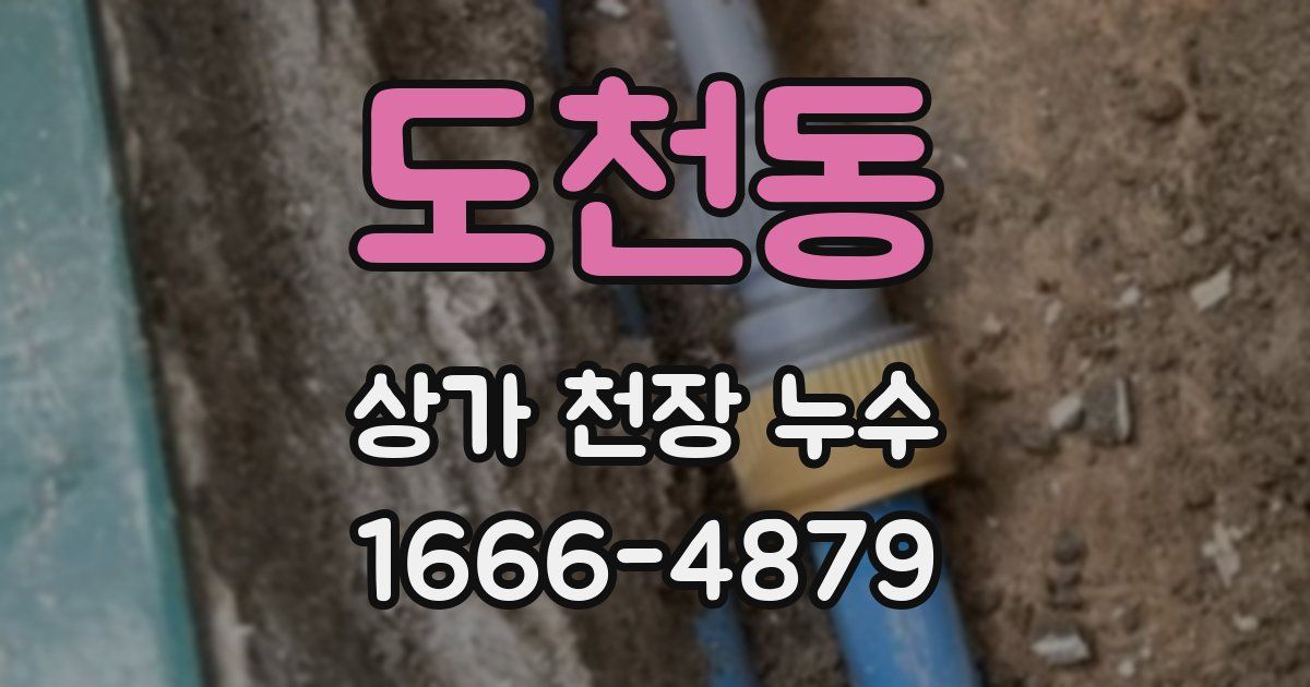 도천동 상가 천장 누수
