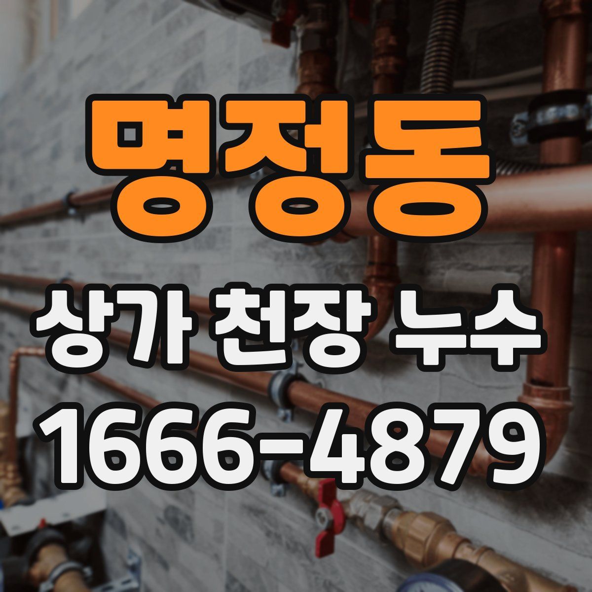 명정동 상가 천장 누수