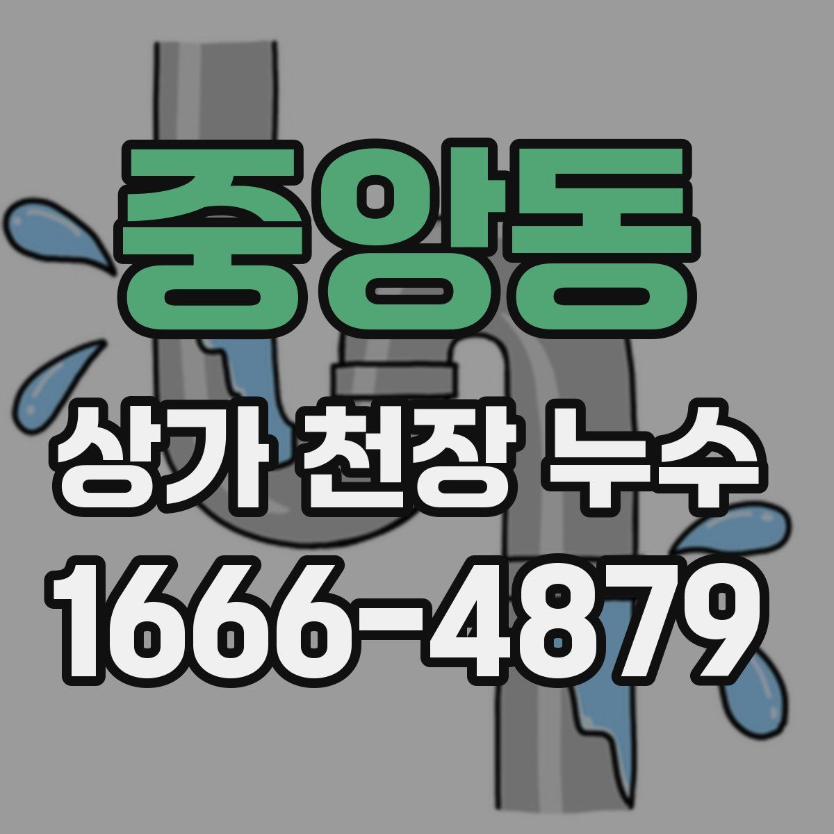 중앙동 상가 천장 누수