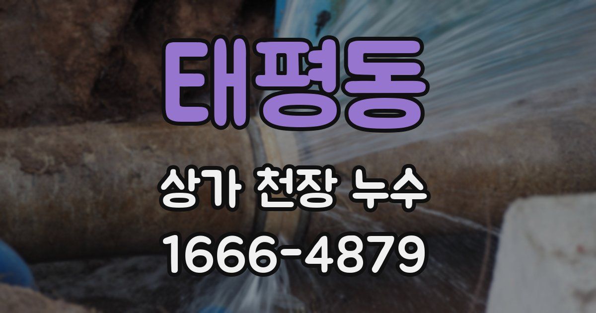 태평동 상가 천장 누수