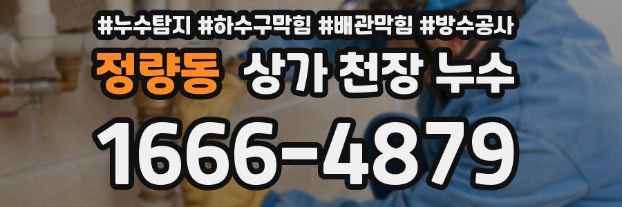 정량동 상가 천장 누수