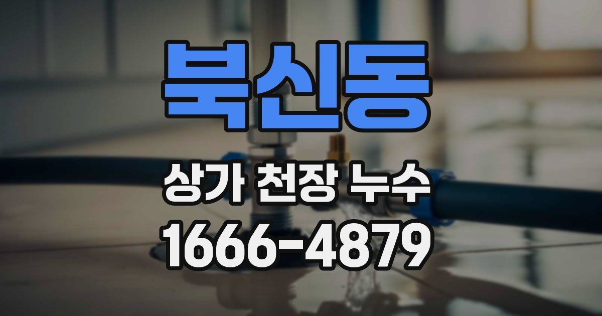 북신동 상가 천장 누수