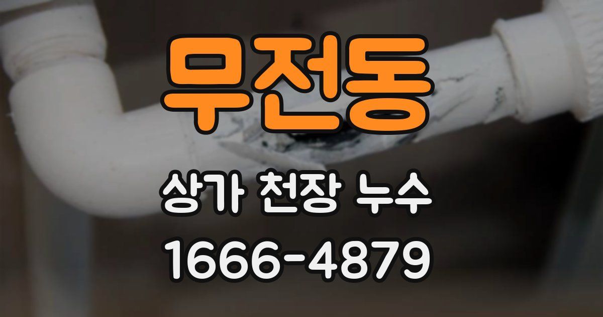 무전동 상가 천장 누수