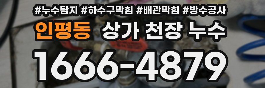 인평동 상가 천장 누수