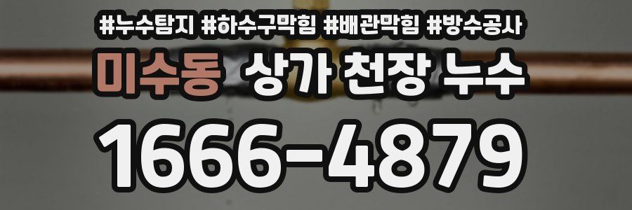 미수동 상가 천장 누수